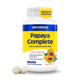 Enzymedica Papaya Complete 240 comprimés à mâcher, vue de face
