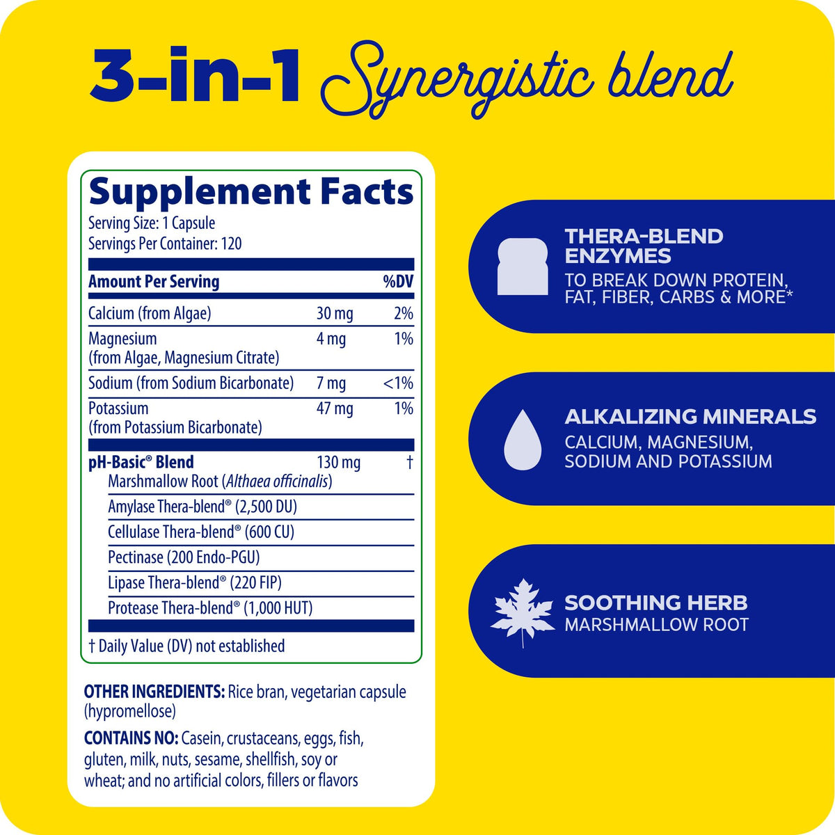 Enzymedica pH-Basic sur une table en bois