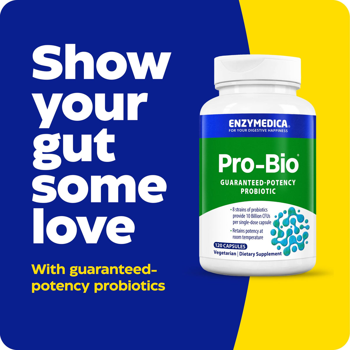 Enzymedica Pro-Bio 120 capsules vue arrière