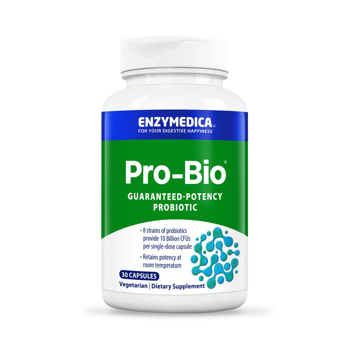 Enzymedica Pro-Bio complément probiotique 30 capsules vue de face