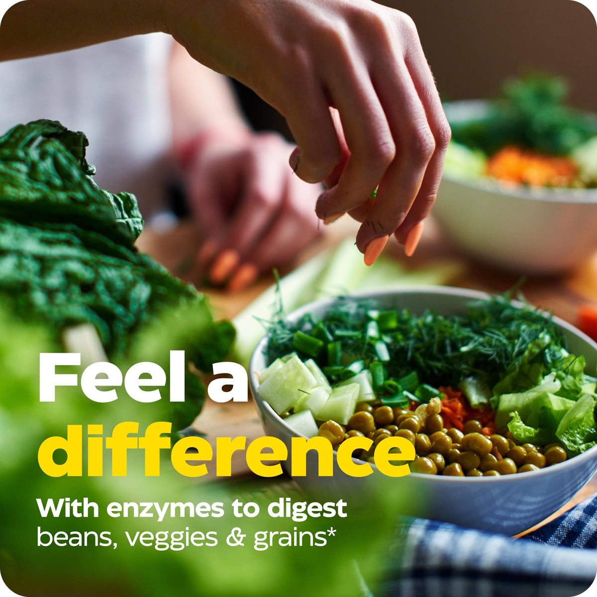 Enzymedica VeggieGest capsules sur une table