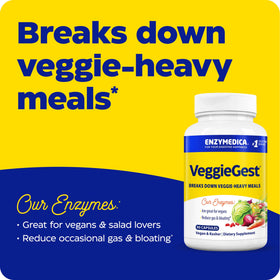 Enzymedica VeggieGest emballage et capsules