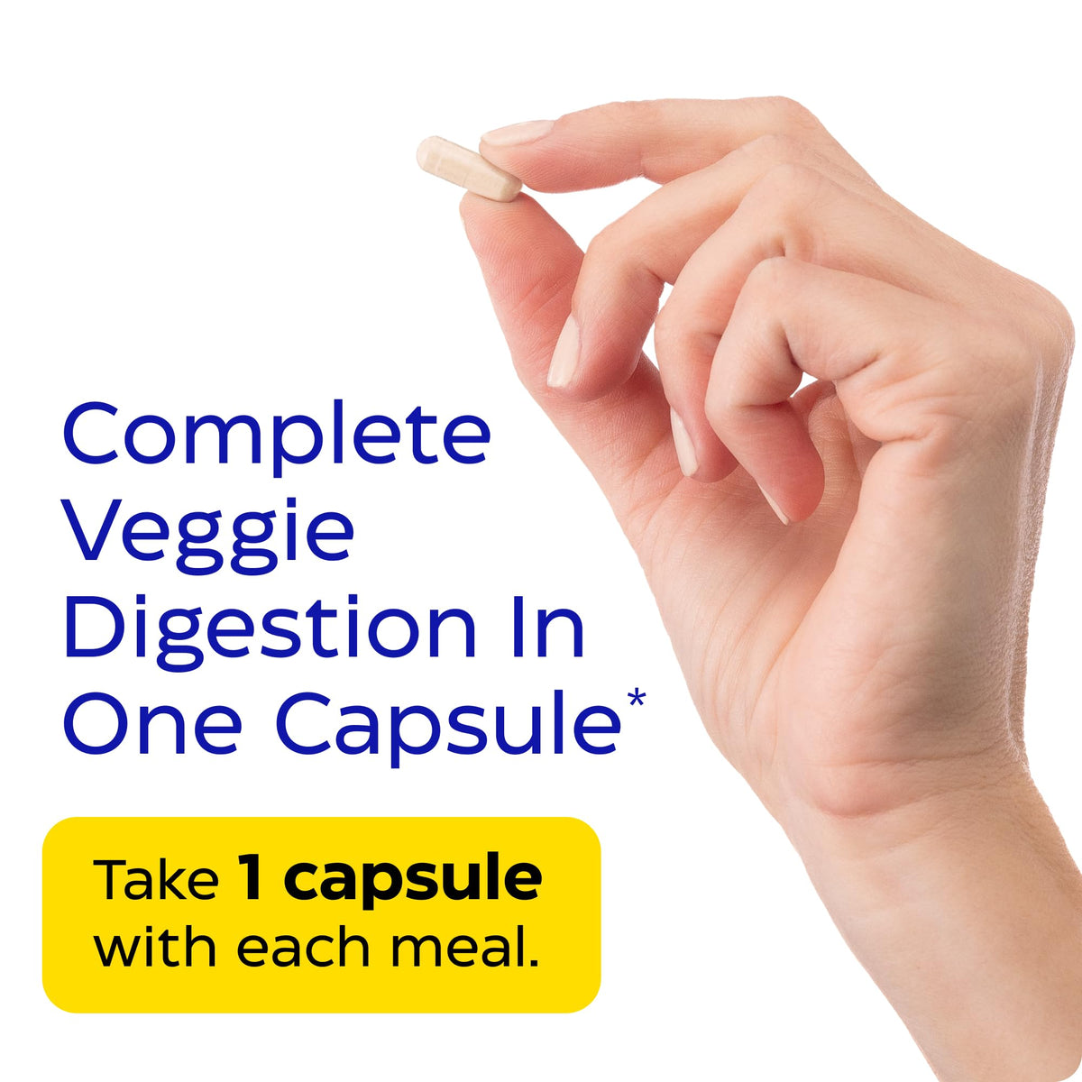 Enzymedica VeggieGest flacon ouvert avec capsules visibles