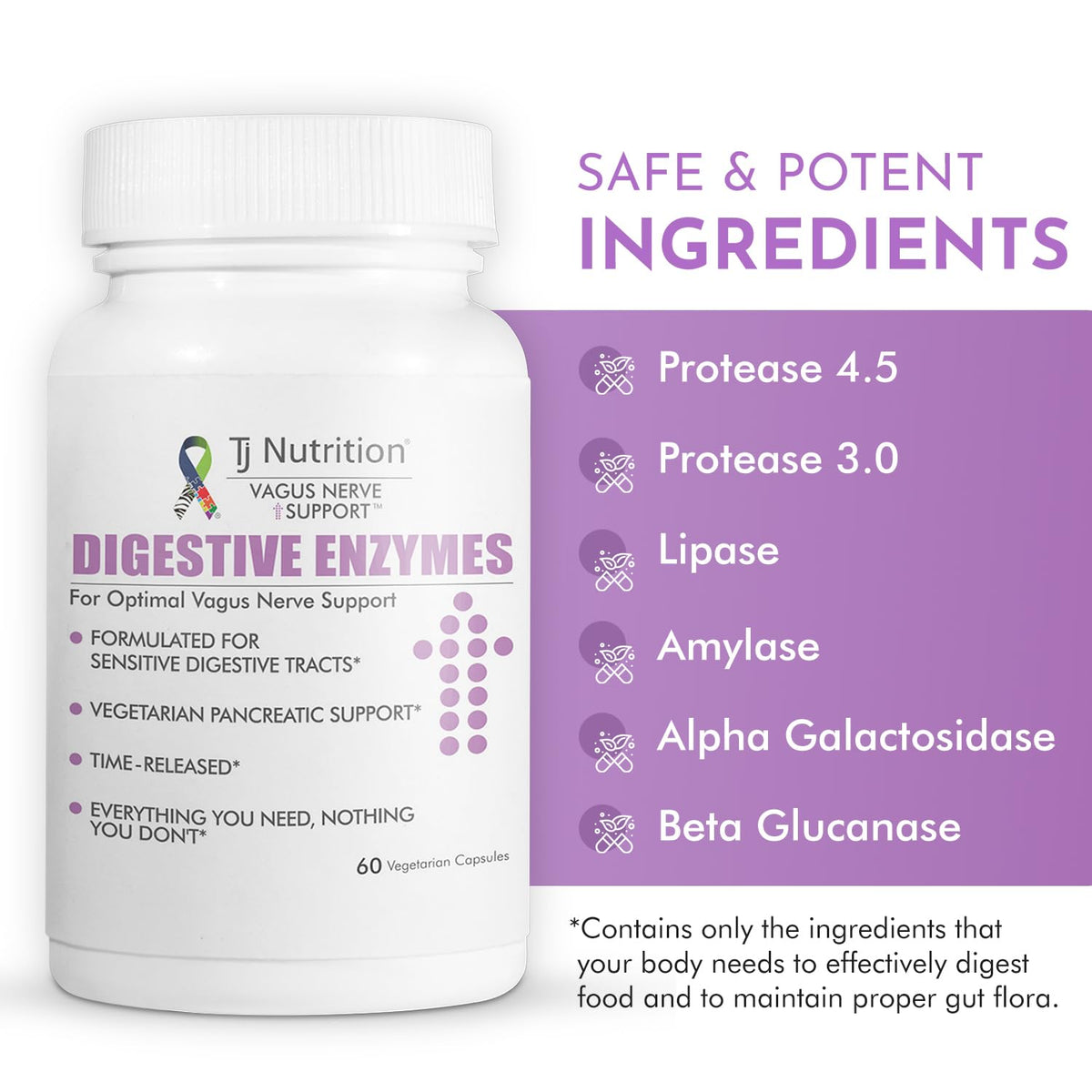 Enzymes daily TJ Nutrition avec un verre d'eau