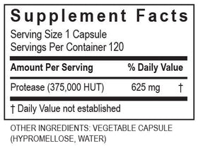 Enzymes Protease 375K boîte avec 120 capsules