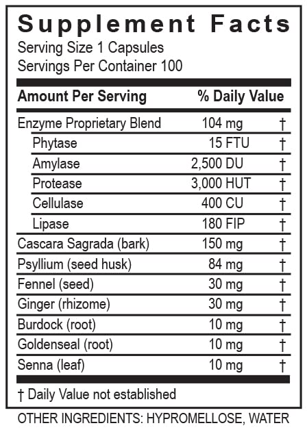 Enzymes ReleaseZyme 100 capsules avec ingrédients naturels
