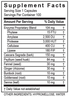 Enzymes ReleaseZyme 100 capsules avec ingrédients naturels