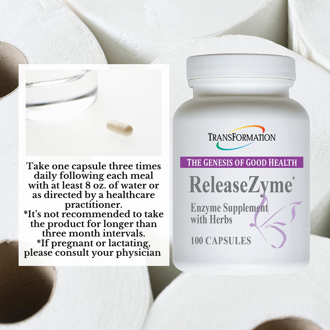 Enzymes ReleaseZyme capsules sur une table
