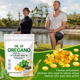 EOQIFJM gélules d'huile d'origan en mode de vie actif