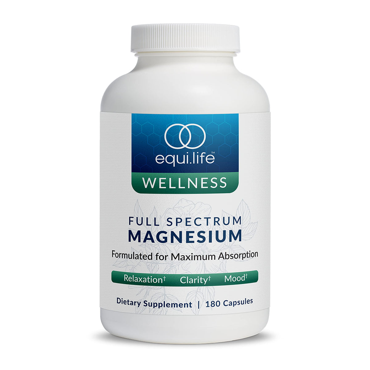 Equilife complément alimentaire magnésium 250mg 180 capsules vue de face