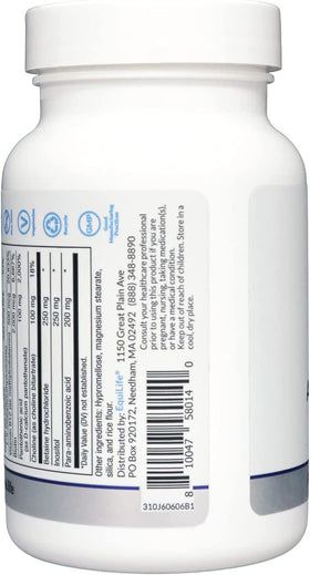 Equilife Complexe de Vitamines B Methylé 60 Capsules avec un verre d'eau