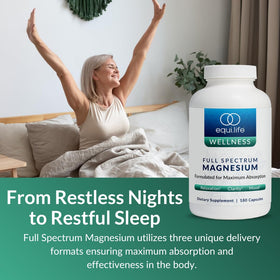 Equilife magnésium 250mg capsules sur une table