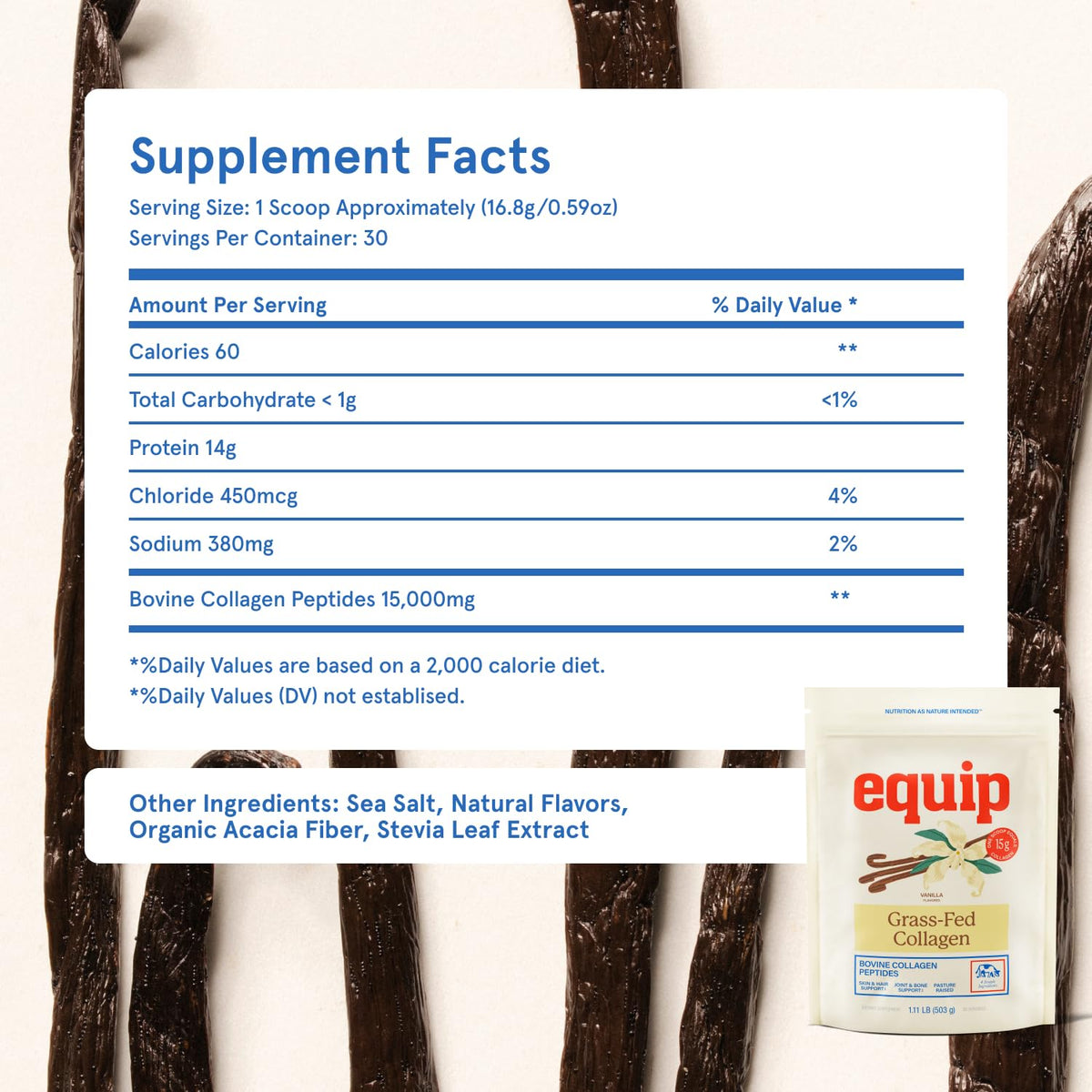 Equip poudre de collagène hydrolysé 14g emballage