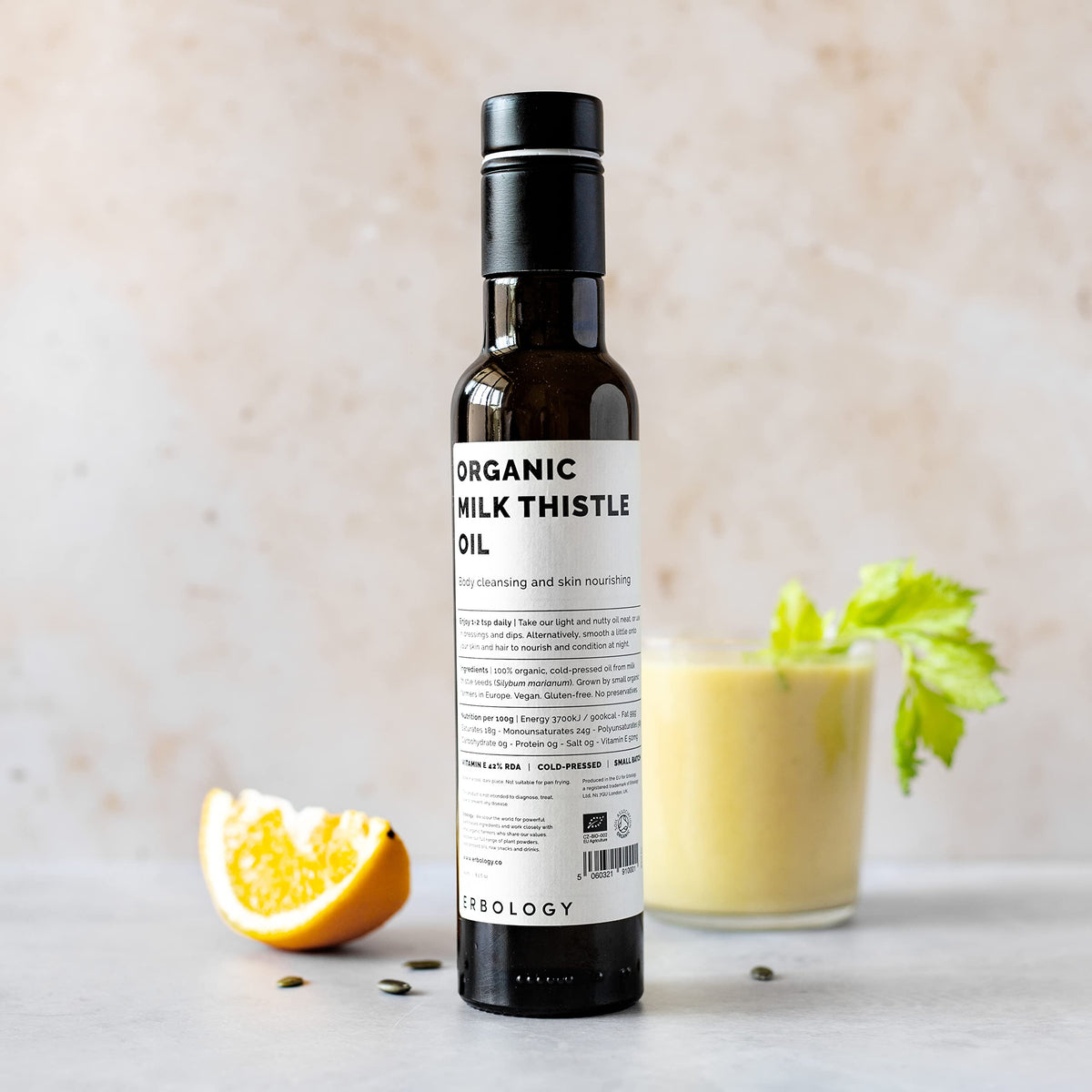 Erbology Huile de Chardon-Marie 8,5 fl oz vue de côté