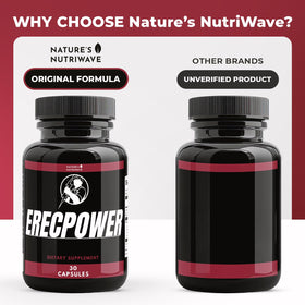 ErecPower Nature’s NutriWave, vue arrière de la bouteille