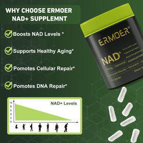 ERMOER NAD Nicotinamide Riboside 900mg packaging ouvert