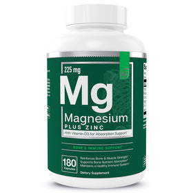 Essential Elements Magnésium Plus Zinc 180 capsules, vue avant