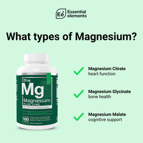 Essential Elements Magnésium Plus Zinc 360 capsules in a lifestyle setting