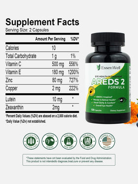 EssenWell AREDS 2 capsules avec un fond naturel