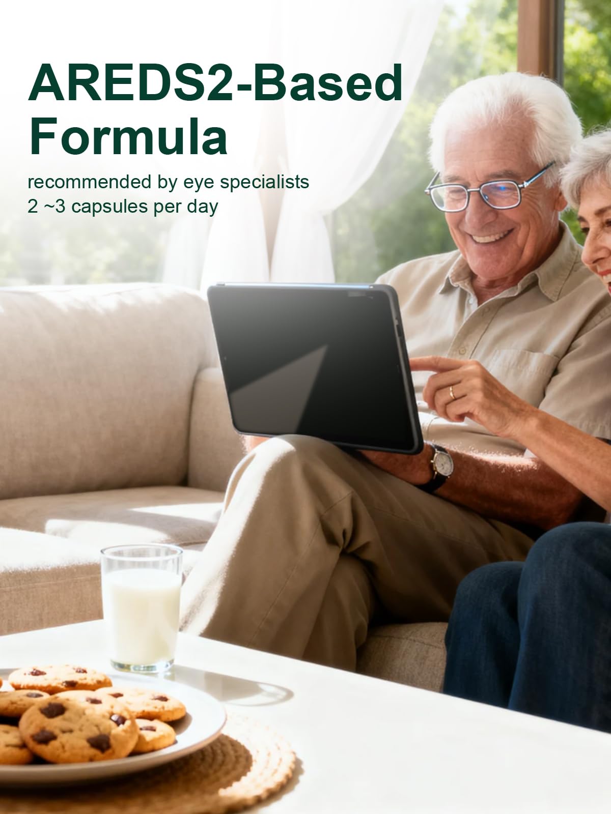 EssenWell AREDS 2 capsules dans un verre d'eau