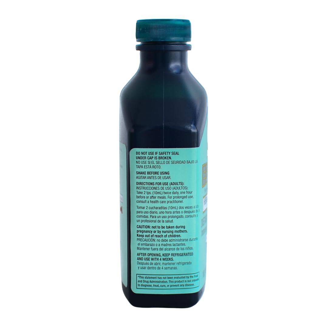 Essiac Extrait Liquide Herbal avec vue sur le bouchon