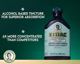 Essiac Extrait Liquide Herbal en situation d'utilisation quotidienne