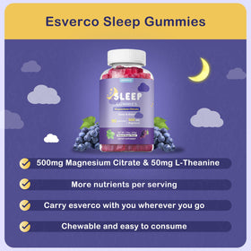 esverco Gummies de Magnésium 500mg, composition détaillée