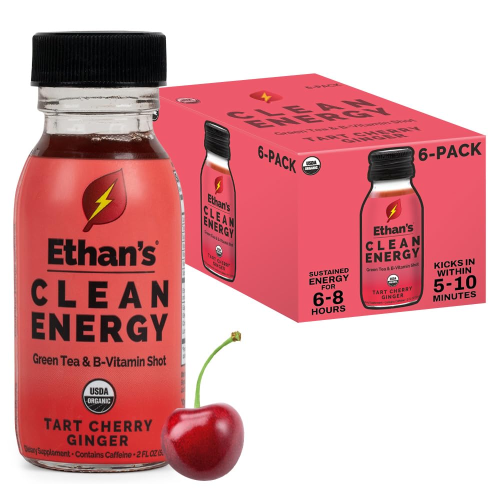 Ethan's Shots Énergie Bio Cerise Acidulée et Gingembre 60 ml vue avant