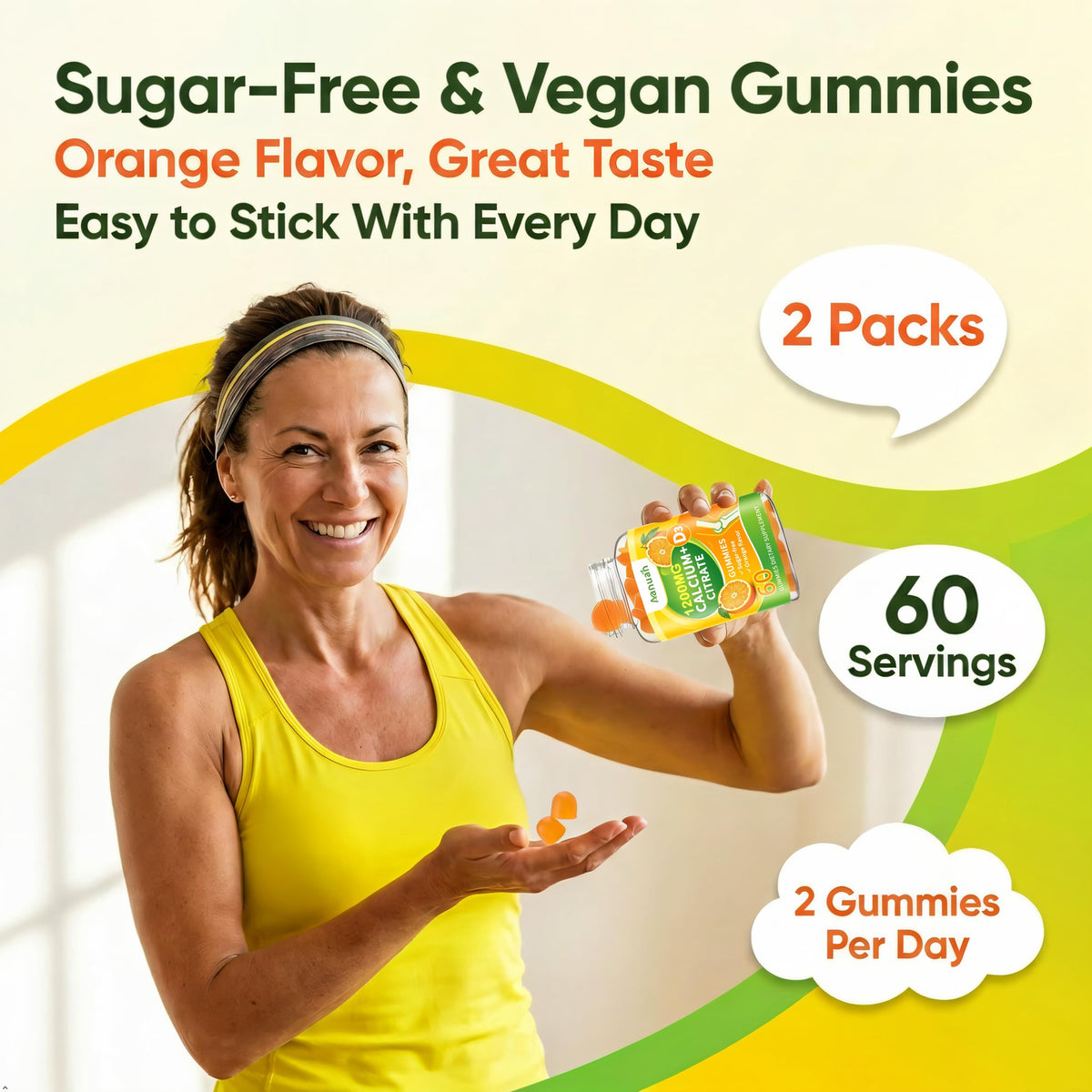 Étiquetage de la bouteille de gummies Aanuan Calcium Citrate