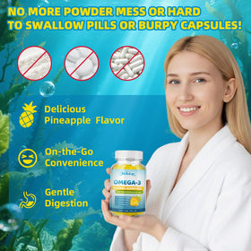 Étiquetage des gummies oméga-3 Mchokuu avec info nutri