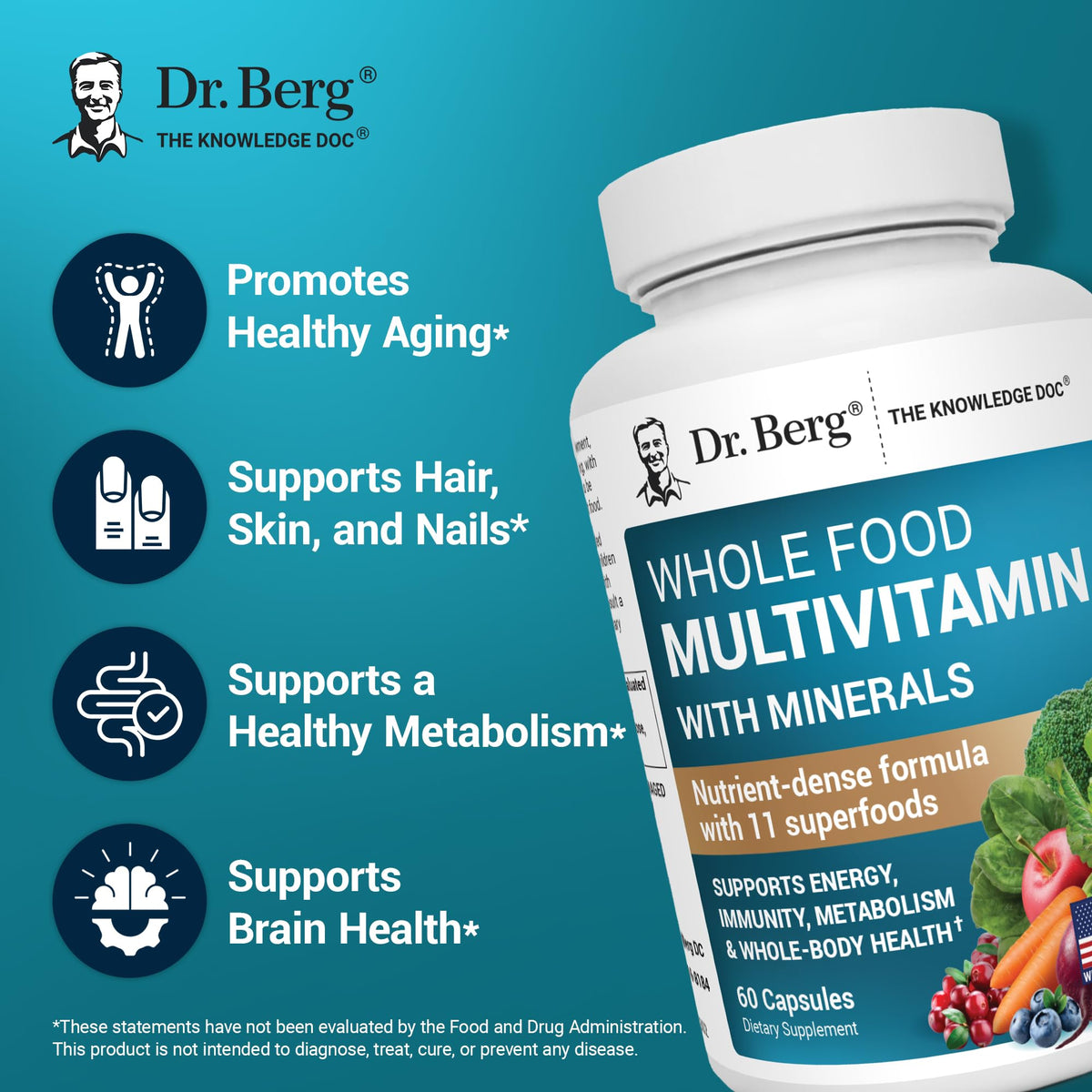 Étiquetage des ingrédients des multivitamines Dr. Berg