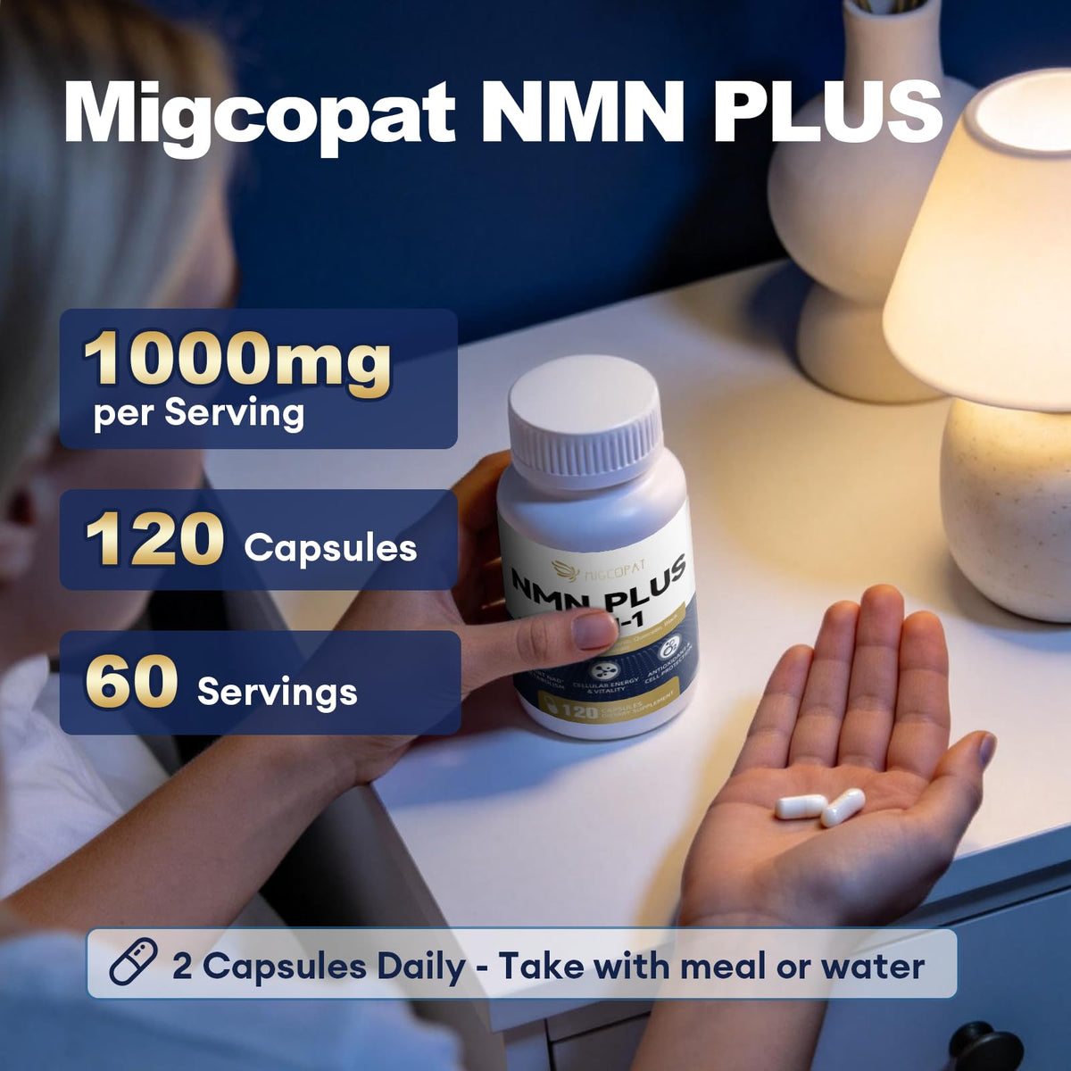 Étiquetage du flacon de Migcopat NMN 1000mg
