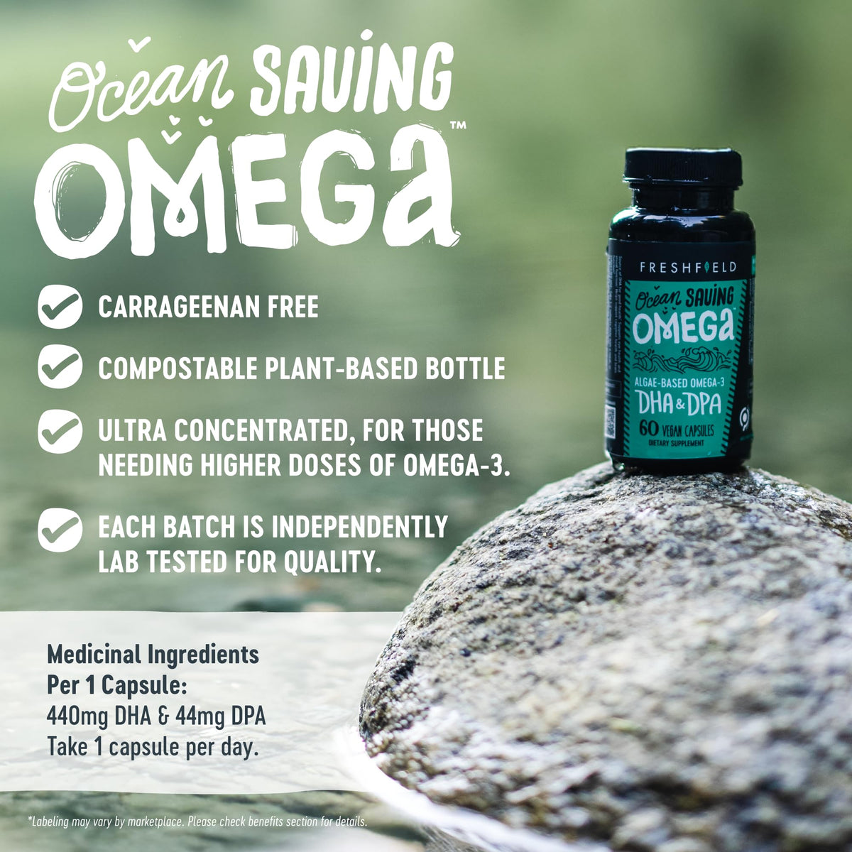 Étiquetage du produit Freshfield Omega 3 DHA