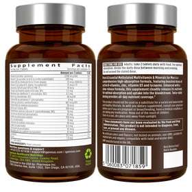 Étiquette d'ingrédients des Tablettes Igennus Multivitamine Methylé