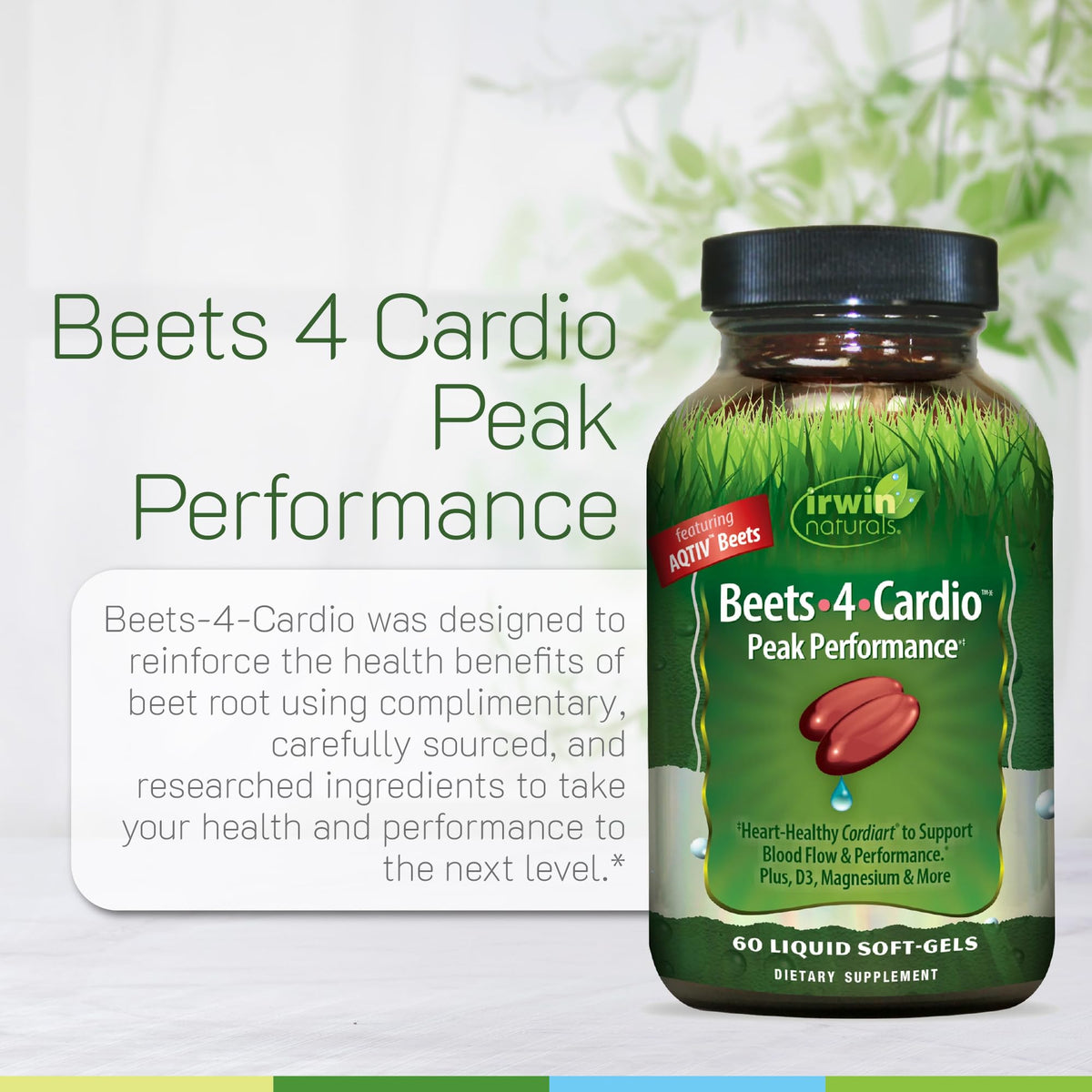 Étiquette d'Irwin Naturals Beets-4-Cardio™ avec détails nutritionnels