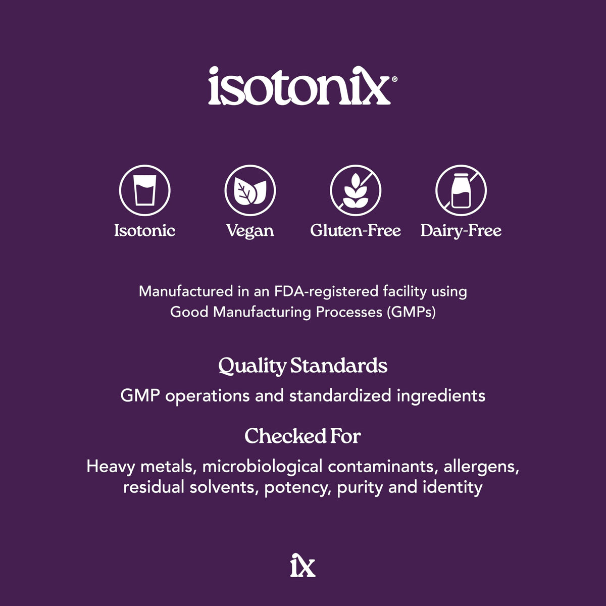 Étiquette d'Isotonix Multivitamines avec informations nutritionnelles