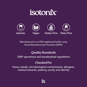 Étiquette d'Isotonix Multivitamines avec informations nutritionnelles