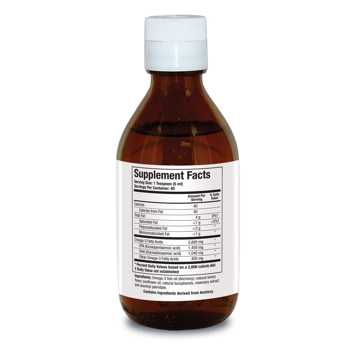 Étiquette de Biomega 3 Huile de Poisson Liquide