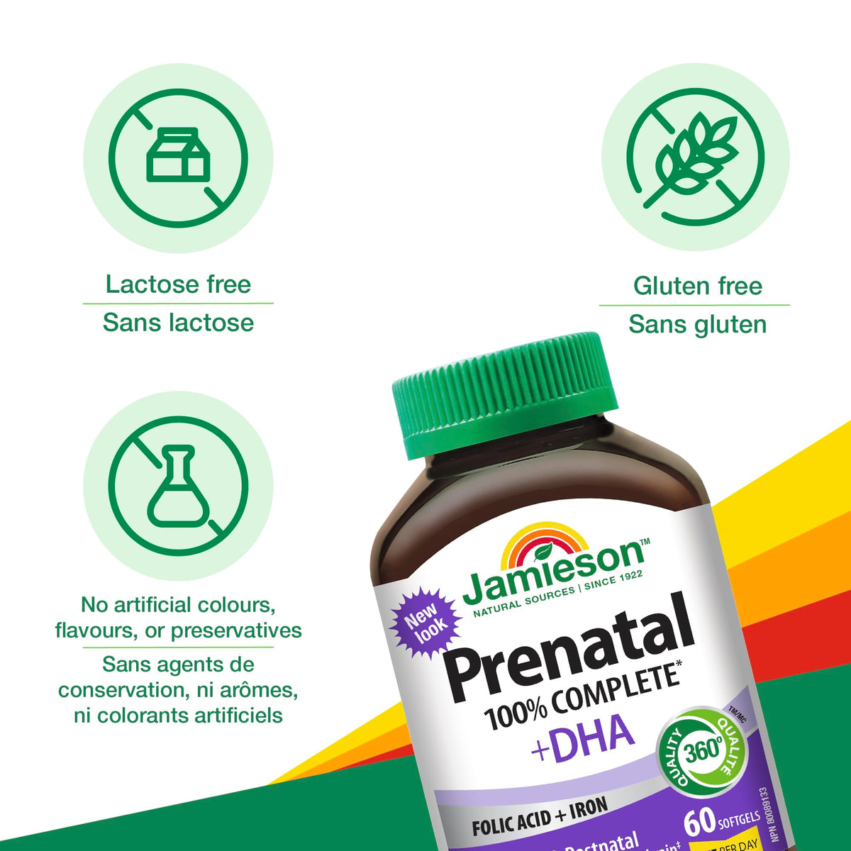 Étiquette de composition de Jamieson Multivitamine Prénatale