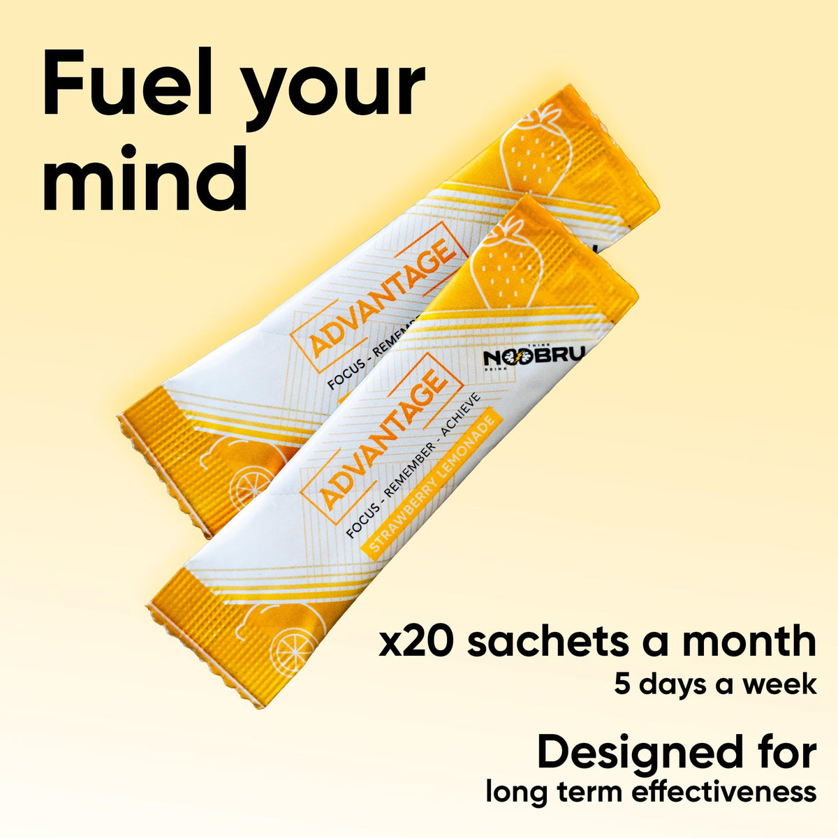 Étiquette de composition de Noobru Advantage Nootropic