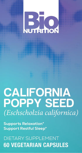 Étiquette de composition du Bio Nutrition Poppy Californien