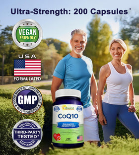 Étiquette de CoQ10 400mg 200 capsules aSquared Nutrition