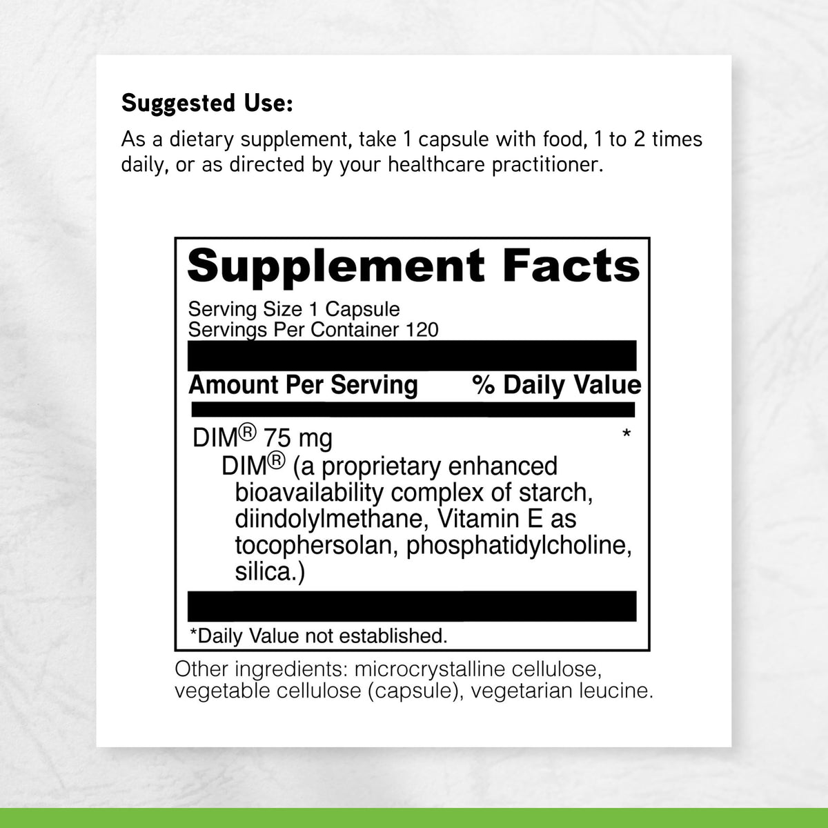 Étiquette de flacon DAVINCI DIMPro 75mg