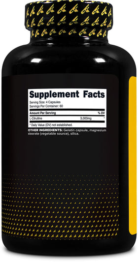 Étiquette de flacon de Primaforce L-Citrulline 3000mg