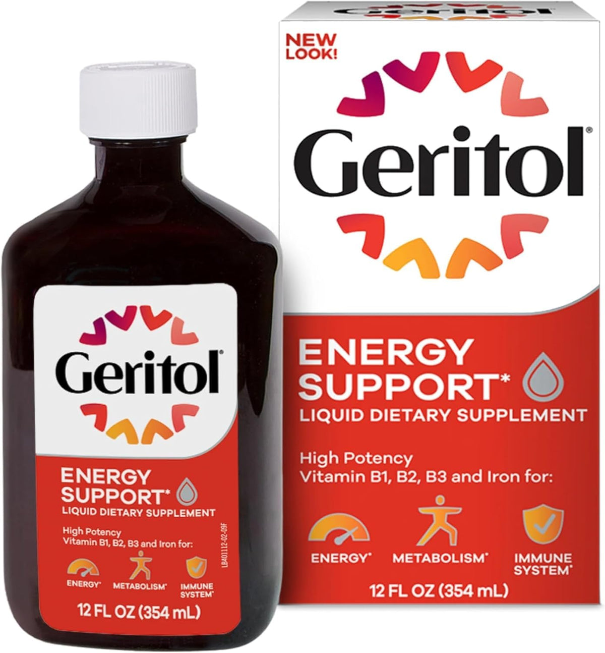 Étiquette de Geritol liquide B-vitamines