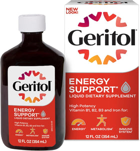 Étiquette de Geritol liquide B-vitamines