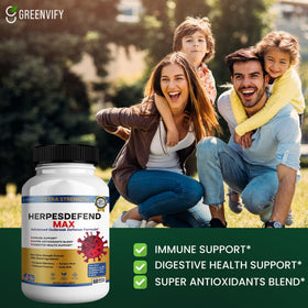 Étiquette de GREENVIFY Herpes Defend Max