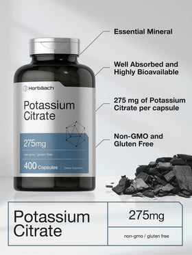 Étiquette de Horbäach Citrate de Potassium 400 capsules