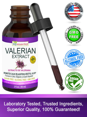 Étiquette de l'extrait de racine de valériane ELP ESSENTIAL