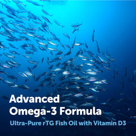 Étiquette de l'huile de poisson Omega-3 Micro Ingredients